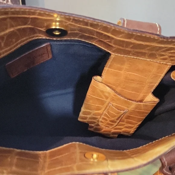 Dooney & Bourke Tan Croc-Embossed Tote - Picture 6 of 6